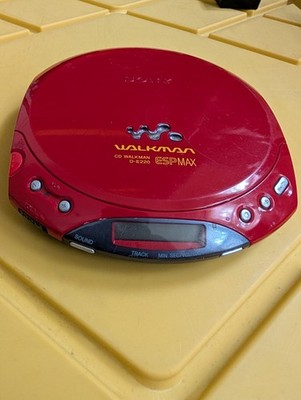 Sony Walkman ESPMAX Red Portable CD Player D-E220 Y2K Tested & Works