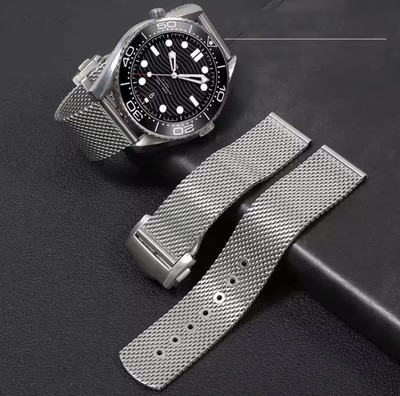 Steel Milanese Strap for Omega Speedmaster 007 Models   20mm Mesh Bracelet Band