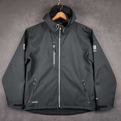 Blaklader Jacket Mens XL Workwear Softshell Fleece Lined Hooded Full Zip Logo