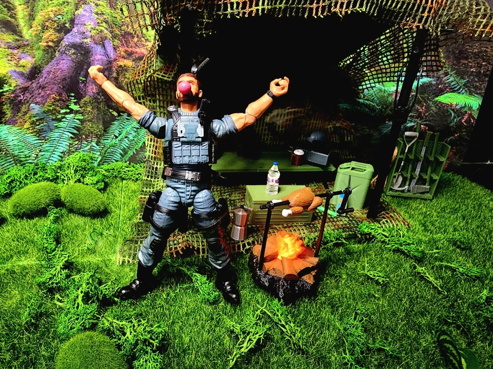 Juego Jungle Bivouac impreso en 3D para escala 1/12. Para G.I. JOE MARVEL LEGEND Foto 4 de 4