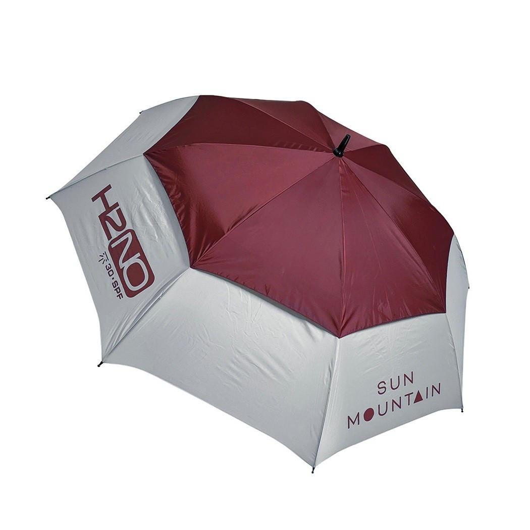 Sun Mountain H2NO Dual Canopy Golf Umbrella UV Protection - Garnet / Cadet 2026