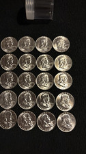 1959-D U.S. FRANKLIN HALF DOLLAR CHOICE BU $10 ROLL 20 COINS W/TUBE