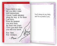 Heartfelt Birthday Card for Son and Daughter,Funny Birthday Gifts Idea from Mom,