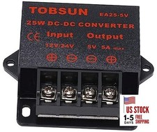 DC Converter - Voltage Reducer Regulator, 12V/24V to 5V 5A 12V/24V to 5V 5A