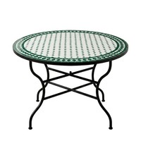 Marokkanischer Mosaiktisch Gartentisch Balkontisch Garten Esstisch Rund 120Cm