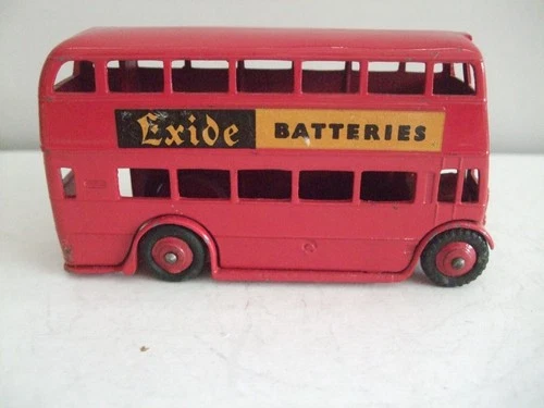 VINTAGE DINKY TOYS 291 ROUTEMASTER LONDON BUS EXIDE BATTERIES
