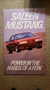 Vintage SALEEN  FORD Dealership  Motorsports Mustang Poster RARE DEADSTOCK 