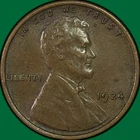 1924 Lincoln Wheat Cent Almost Uncirculated AU Coin #41197