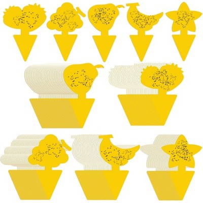 Qualirey 200 Sheets Fruit Fly Sticky Traps for Cute Style, Yellow