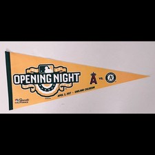 MLB Angels vs A's 2017 Opening Night Sponsored Sports California Logo Pennant