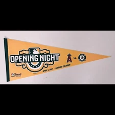 MLB Angels vs A's 2017 Opening Night Sponsored Sports California Logo Pennant