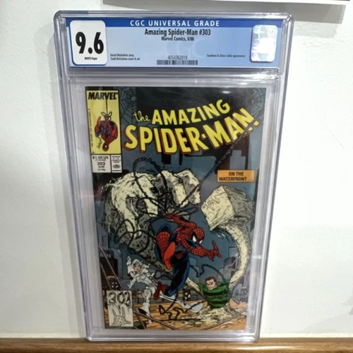 Marvel Comics The Amazing Spider-Man 303 CGC 9.6 ToddMcFarlane Cover 1988vintage