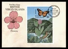 DR WHO 1991 BRITISH VIRGIN ISLANDS FDC BUTTERFLY S/S $2 R65109