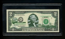 US Currency $2.00 $2 FRN Note Colorized Overprint UNC Statehood Idaho ID