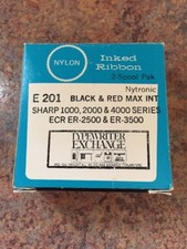 Sharp typewriter ribbon E 201 1000 2000 4000 series black & red NIP thumbnail