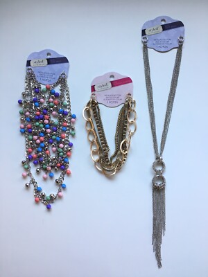 LOT of 3 Styled By Tori Spelling  Necklace Components Darice Jewelry Making Item