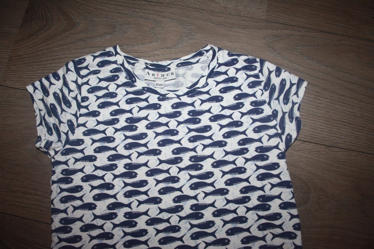 Robe chemise de nuit Arthur motif 10 ans TBE eBay