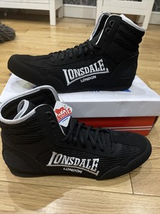Botas De Boxeo Lonsdale Para Hombre contendiente Bajo/Zapatillas, Negro,  Talla 12 | eBay