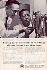 Bell Telephone System Sharing Communications Knowledge Vintage Print Ad 1962