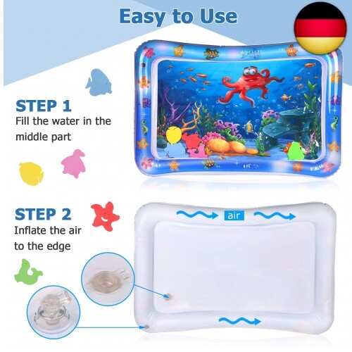 Hoiny Wassermatte Baby, Baby Spielzeuge 3 6 9 Monate, Wasserspielmatte Baby - Bild 5 von 7