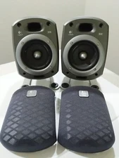 GREY Logitech Z-680 Left and Right (2) speakers set RCA connector TESTED