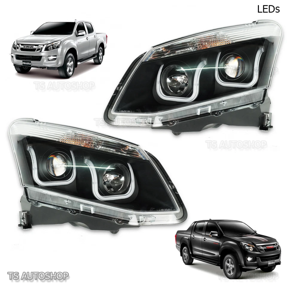 Juego Lámpara Cabeza Proyector LED Luz Isuzu Dmax D-Max Camión Holden Rodeo 2012 2015 Foto 2 de 4
