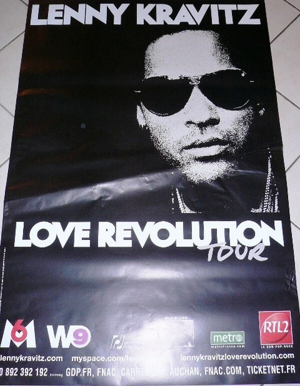 Lenny Kravitz Love Revolution ポスター Lenny KRAVITZ - Love Revolution tour - 80x120cm - Poster | eBay