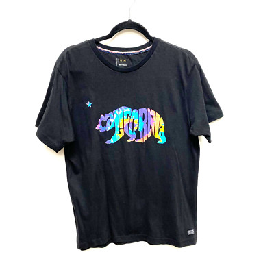 Navy Yard Mens Black Bear Graphic Print Crew Neck Short Sleeve Casual T-Shirt M