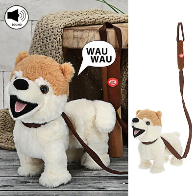 CEPEWA Hund Bello Laufend mit Sound Leine Spielzeug Plüschhund Batterie Stofftier