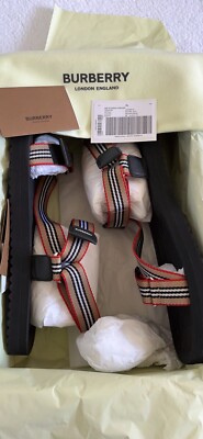 Authentic Burberry Men\'s Patterson icon Stripe Strap Sandals Burberry Men main image 3