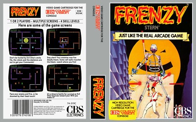 Frenzy ColecoVision Cover Art Work + Game Box Only | eBay