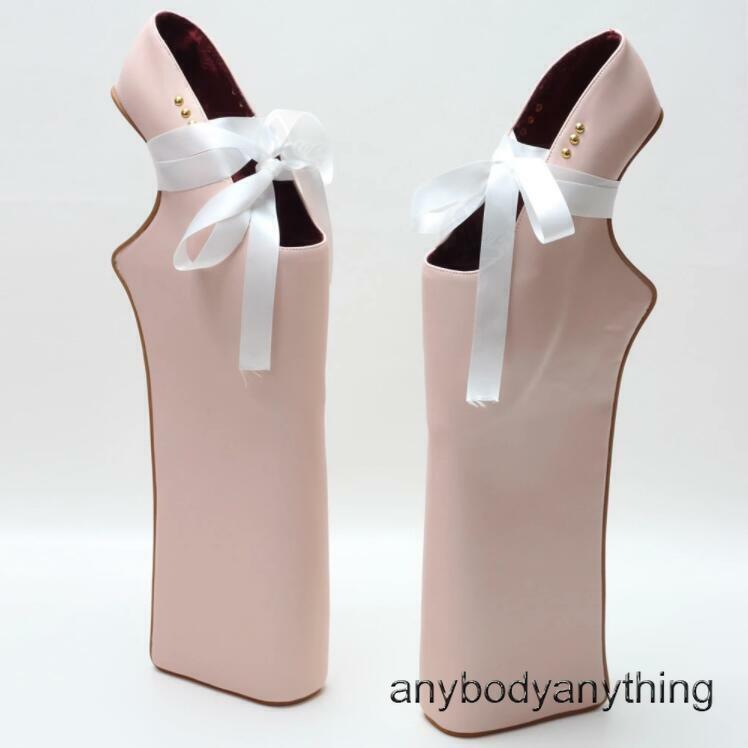 Scarpe da balletto rosa da donna chic stringate tacchi alti club festa pony zoccolo tacco alto