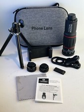 28X Phone Camera Wide Angle Telescope Zoom 0.6x Macro Fish Eye Lens Tripod Set