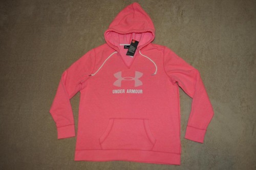 Under Armour Sudadera con capucha para mujer cuello en V 1298446 976 Rosa  Nuevo con etiquetas esquilado | eBay