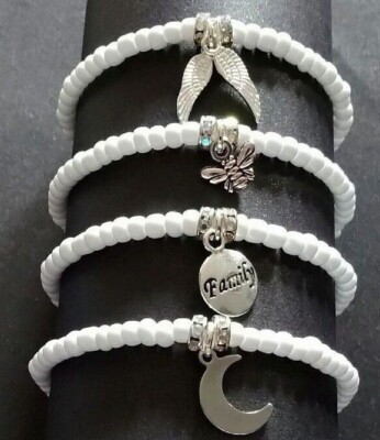 Weißes 4mm/AB Strass/Stapelarmband/verschiedene Größen/Stretch/Weihnachten/Geburtstag