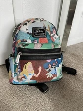 Freaking RARE Disney Mary Blair Alice In Wonderland Loungefly Mini Backpack