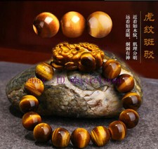 Natural Colorful Tiger Eye Stone Gemstone Beads pixiu Men Jewelry Bracelet