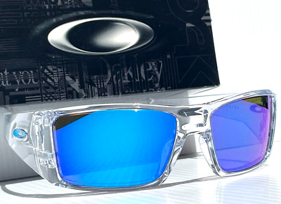 NEW Oakley HELIOSTAT Polished Clear PRIZM POLARIZED Sapphire Sunglass 9231-07