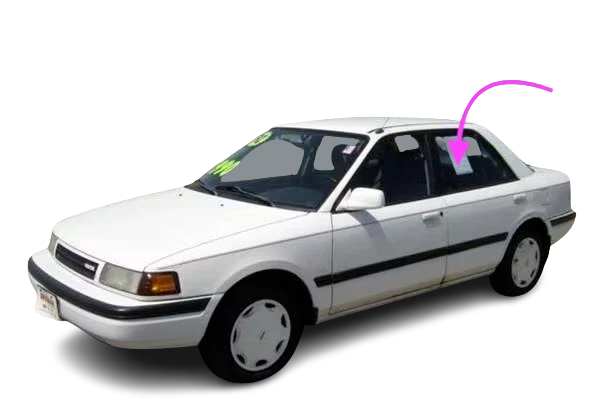 Fits: 1995-1998 Mazda Protege 4D Sedan Driver Rear Left Side Door