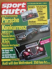 Sport Auto 12/1985 Porsche 944 Turbo - 924 S - VW Golf GTI 16 V -Alfa 75 2,5 V 6