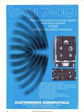 TVU 740 V-UHF Airborne Equipment Aéroport du Bourget Paris Vtg Magazine Print Ad