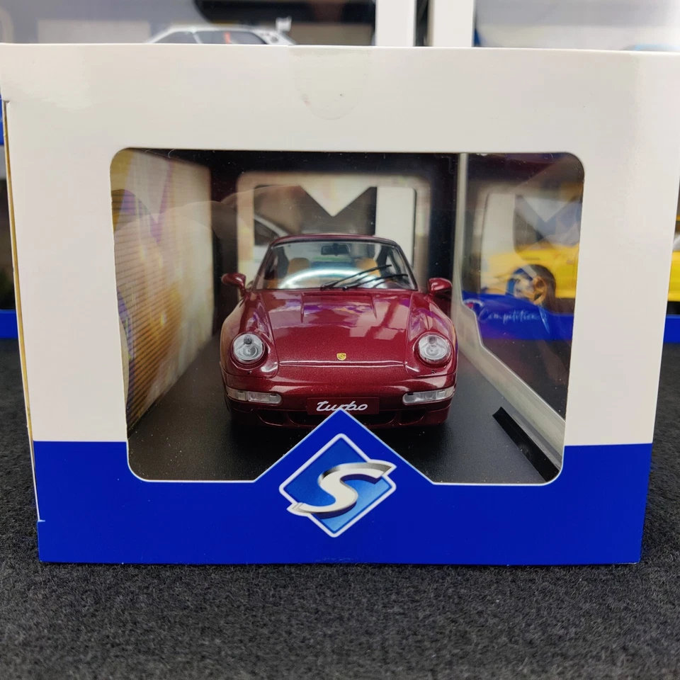 VOITURE SOLIDO PORSCHE 911 (993) TURBO ARENA RED 1997 1:18 NEUF BOITE - Photo 3/4