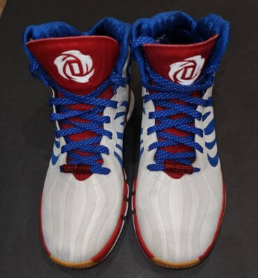 Adidas D Rose Blue and White Mens Basketball Shoe Size