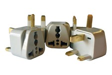 SS414 Any plug to Grounded 3 pin UK/Hong Kong Plug Adapter - 5 Pack