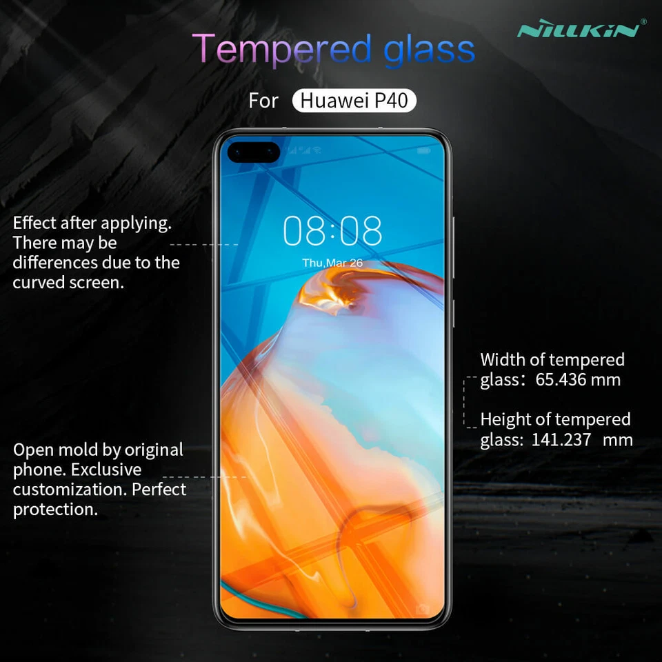 Nillkin Anti-Scratch Tempered Glass Screen Protector for Huawei P40 Smartphone - Image 2 of 4