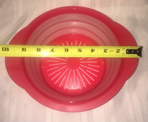 TUPPERWARE FLAT OUT COLANDER Max 2 Qt Easy Store Adjustable Size Strainer Drain - Picture 7 of 12