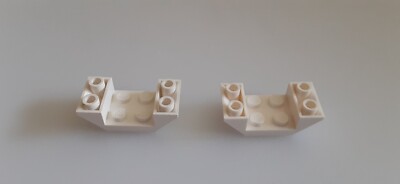 Lego Parts - Slope, Inverted 45 4x2 Double (#4871) - White - (2)