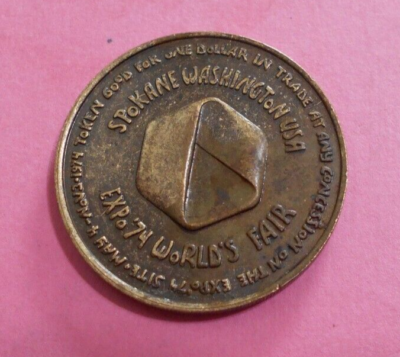 EXPO '74 collectors token coin Spokane WA USA 1974 World's Fair