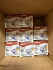 Lot of 8 Satco S1956 MR16 Halogen Light Bulbs, GX5.3 Base, 20W