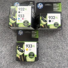 HP 932XL/933 N9H62FN Cyan/Black/Magenta/Yellow Ink Cartridge LOT 6 NIB EXPIRED